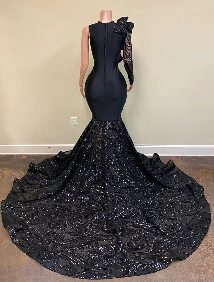 black prom dresses, mermaid prom dresses, ruffle prom dresses,sequins prom dresses, custom make evening dresses Y1868 by simplepromdress