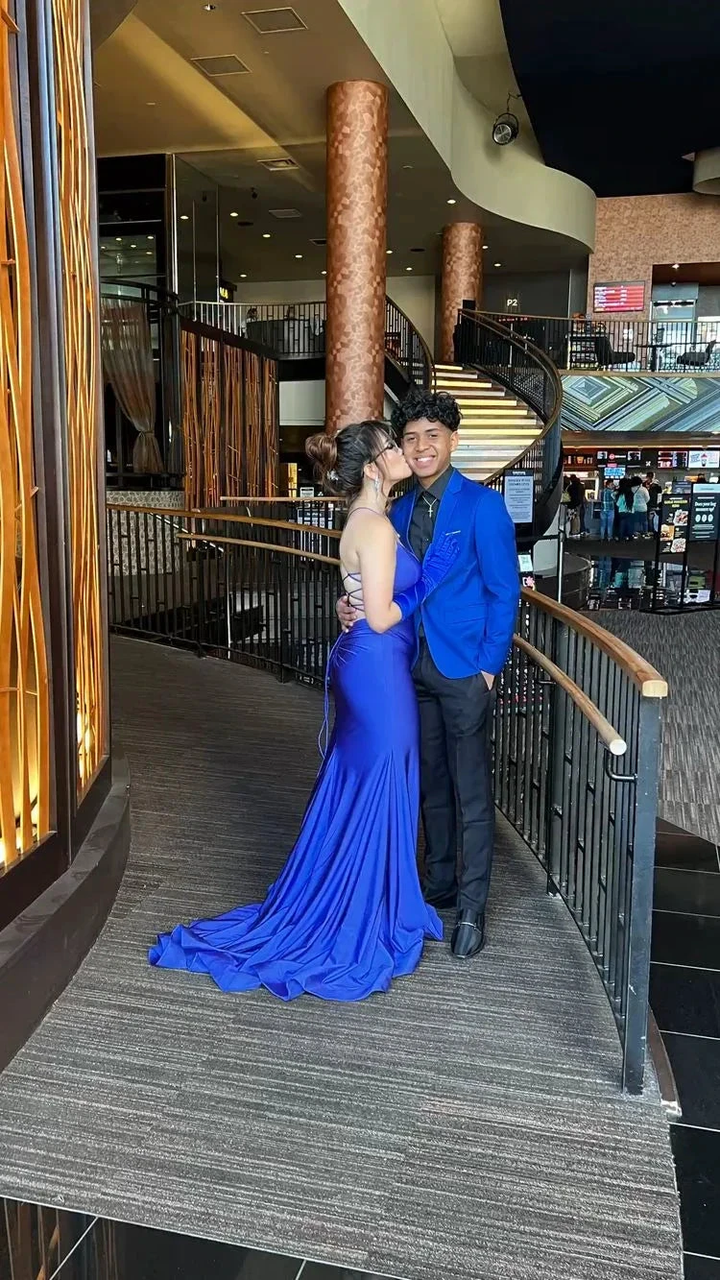 Classic Royal Blue Mermaid Evening Dress with Train Y4229 by simplepromdress