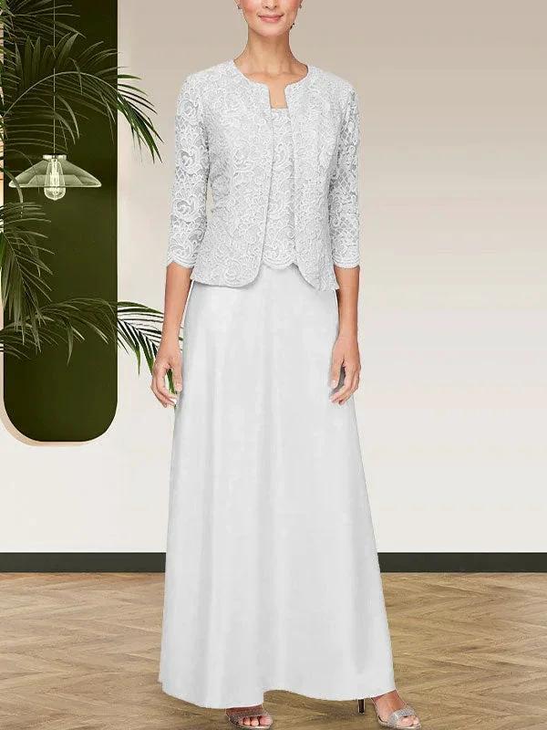 Glitter Lace &amp; Satin Skirt Jacket Dress with Open Jacket by Dreamylily