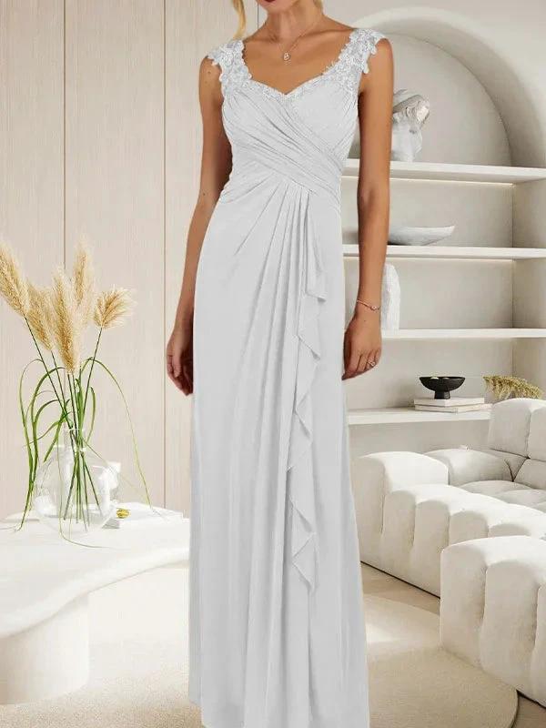 Champagne A-Line Sweetheart Neckline Pleated Mesh Dress by Dreamylily
