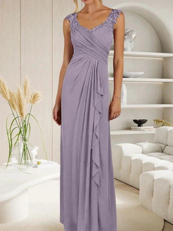 Champagne A-Line Sweetheart Neckline Pleated Mesh Dress by Dreamylily