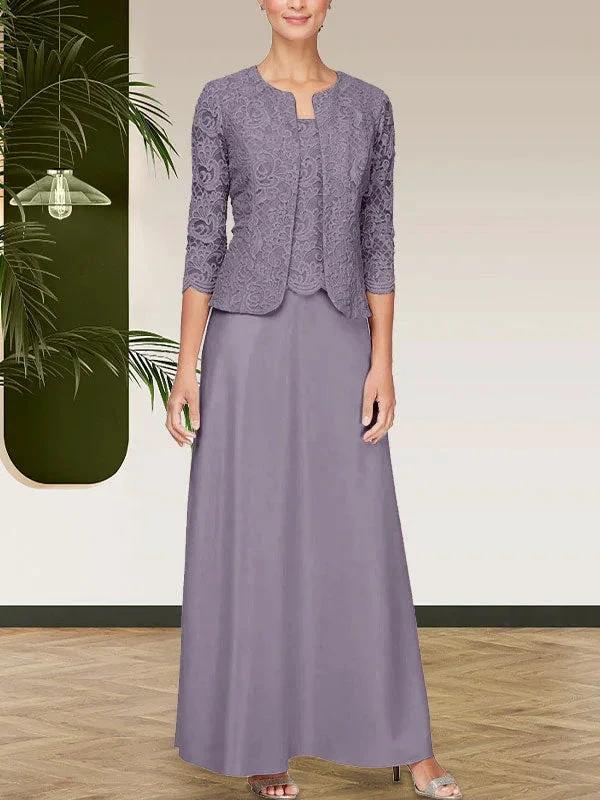 Glitter Lace &amp; Satin Skirt Jacket Dress with Open Jacket by Dreamylily