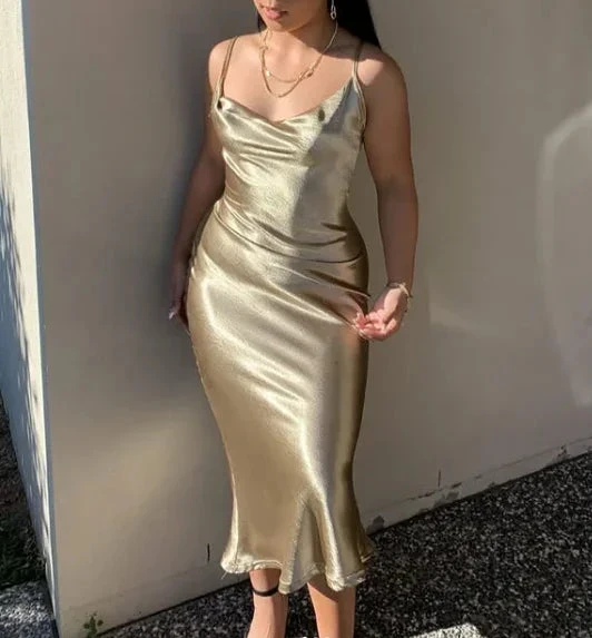 Suspender satin sexy retro evening dress for women backless strappy party tight dress Y4133 by simplepromdress