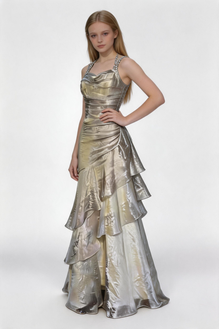 Elegant Layered A Line Evening Dress Long Prom Dress Y7776 by simplepromdress