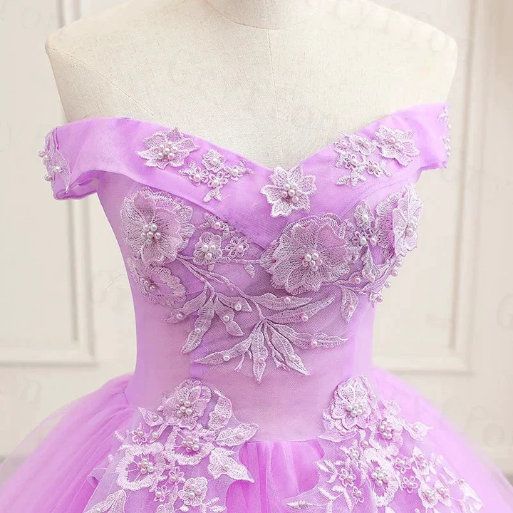 Purple Quinceanera Dress Classic Princess Ball Gown Y299 by simplepromdress