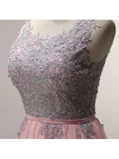 A-Line Appliques Ribbons Scoop Knee-Length Homecoming Dress PG145 by pgmdress