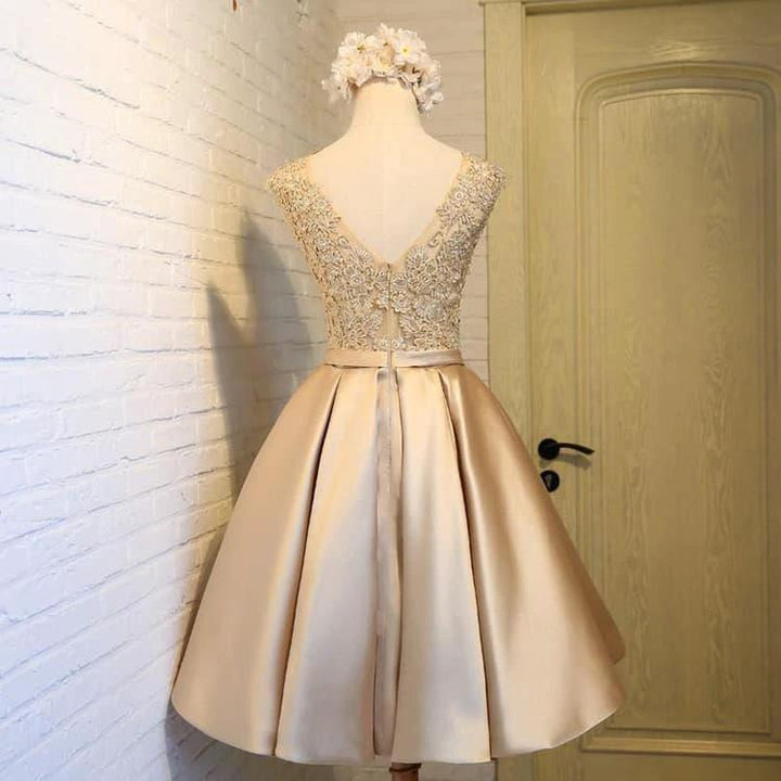 A-line Homecoming Dress Chic Red Short Prom Dress Party Dress PD388 by pgmdress