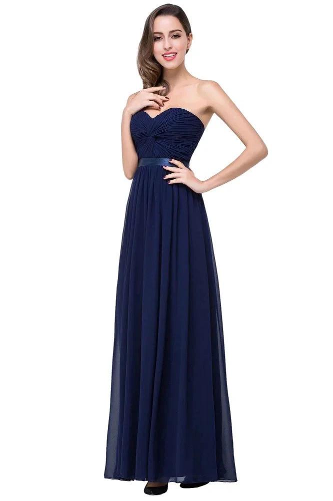 A-line Strapless Chiffon Bridesmaid Dress with Draped by misshow.com