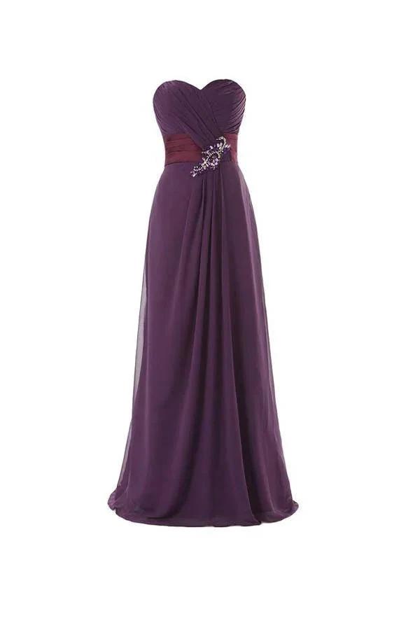 A-Line Sweetheart Floor-length Bridesmaid/Prom Dress With Ruffles BD020 by pgmdress