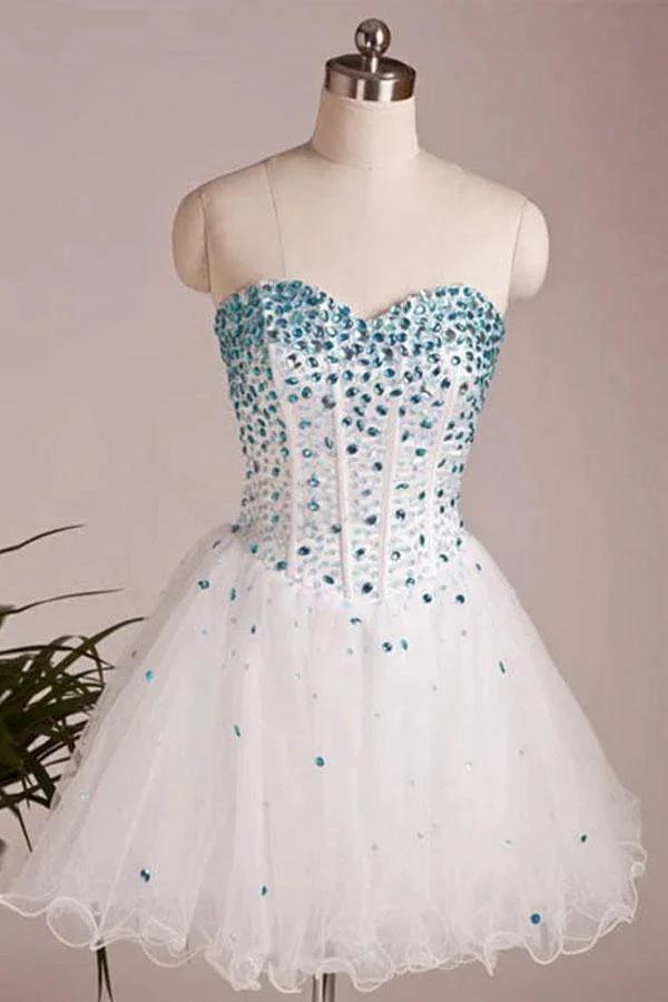 A Line Sweetheart Neck Short Prom Dresses Short Homecoming Dresses PD157 by pgmdress