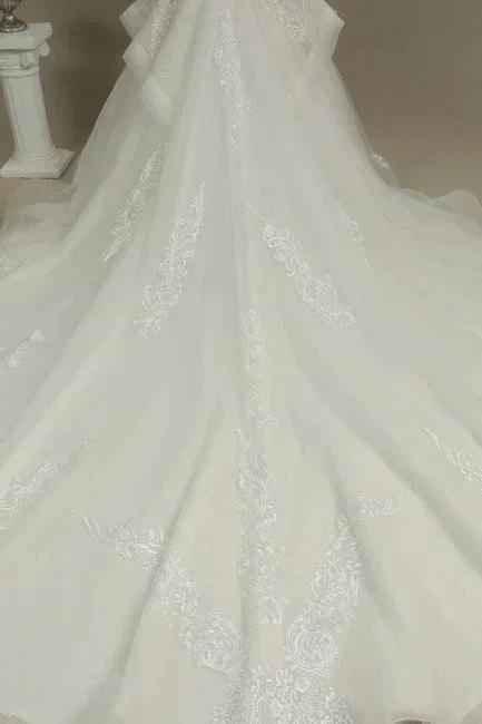 A-line Wedding dress | Wedding dresses with sleeves by misshow.com