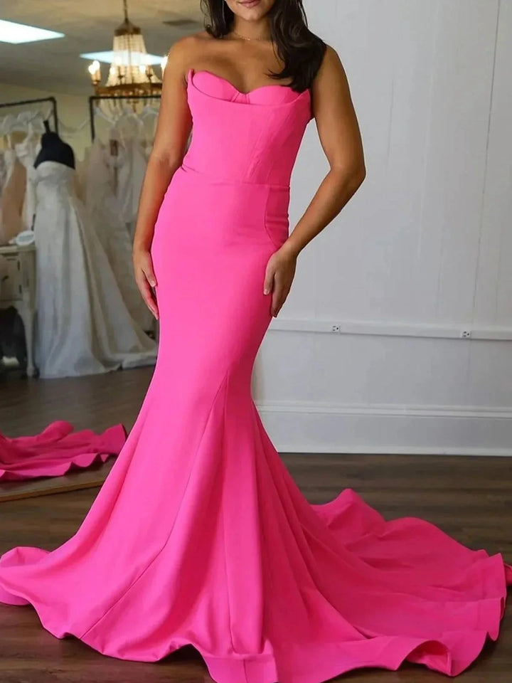 Aetherion | Strapless Mermaid Long Prom Dress with Slit by KissProm