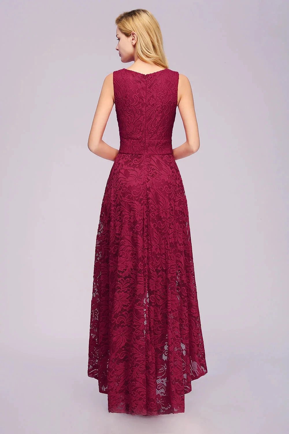 Amazing A-Line V-Neck Sleeveless Lace Bridesmaid Dress by misshow.com