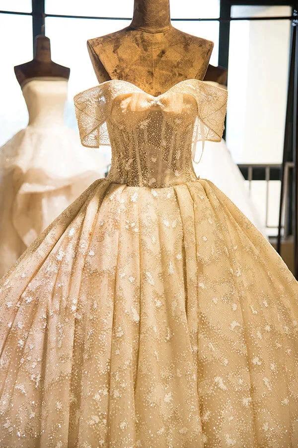 Amazing Strapless Cap sleeves Lace appliques Wedding Dress by misshow.com
