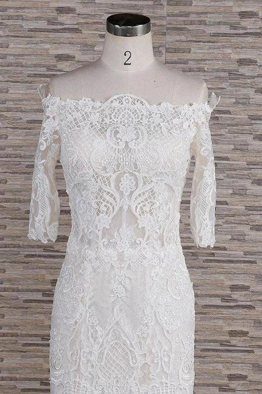 Awesome Appliques Court Train Mermaid Elegant Wedding Dresses by misshow.com