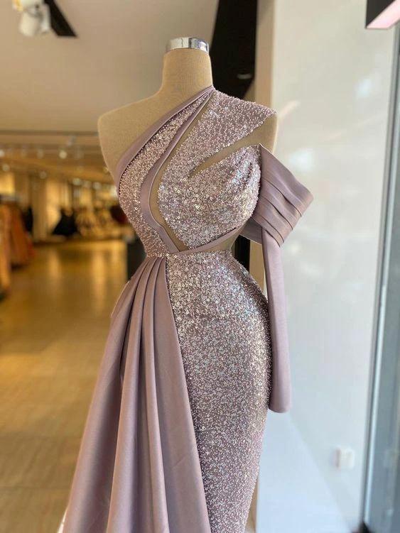 Glamorous Sequin And Satin Evening Dress ,Pageant Dress Y738 by simplepromdress