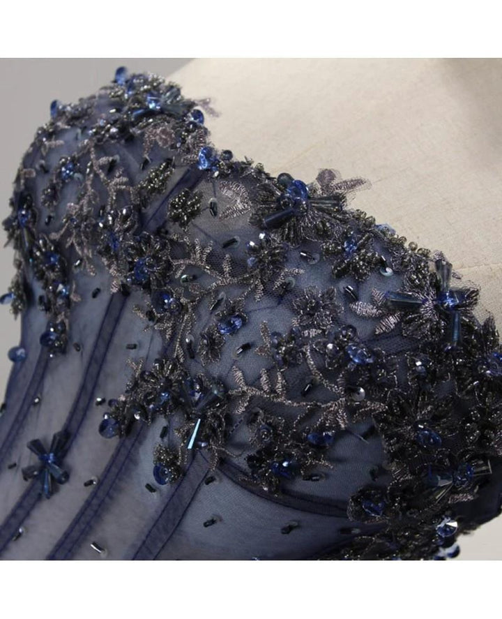 Ball Gown Strapless Short Tulle Homecoming Dress With Beading PG139 by pgmdress