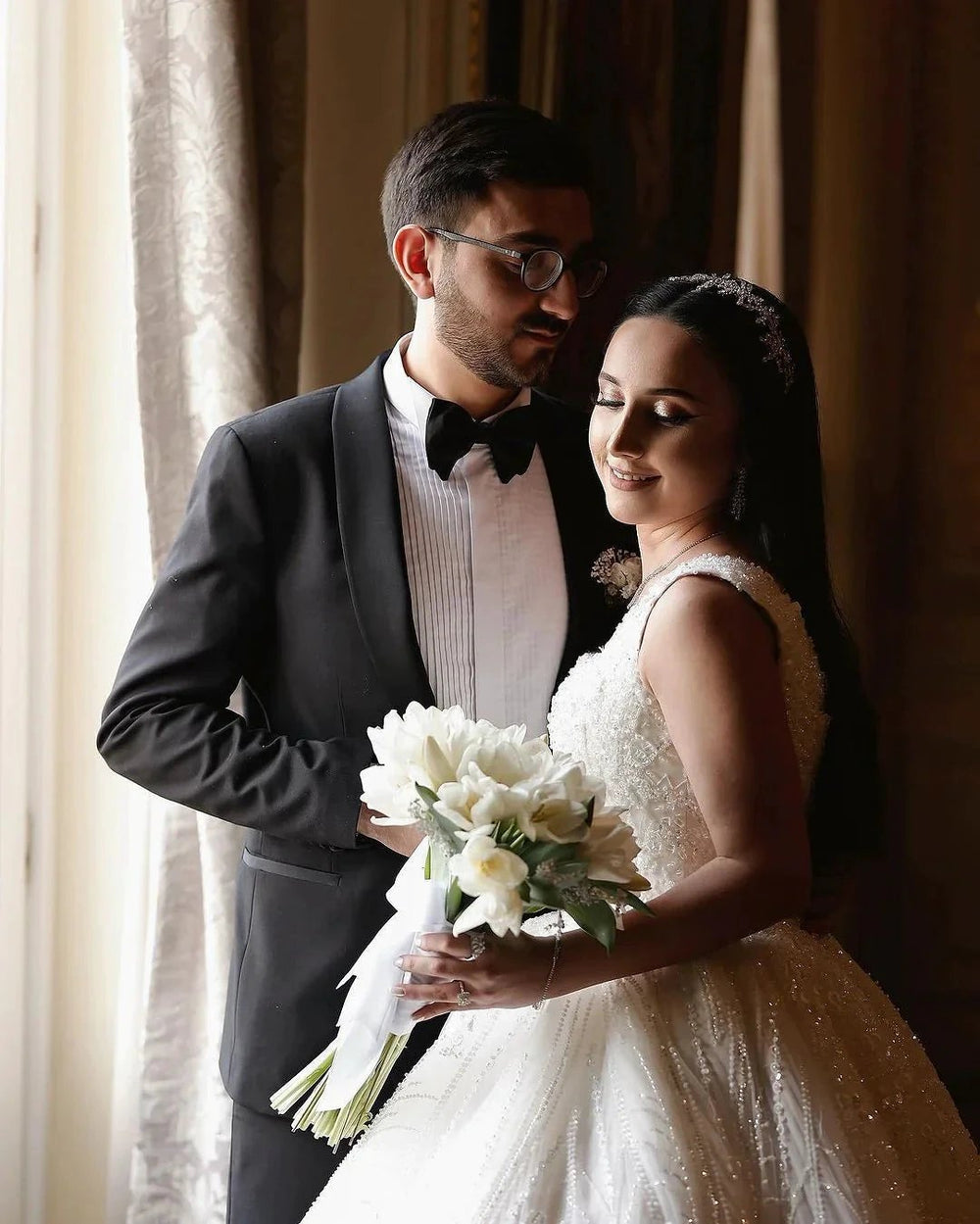 Beautiful Long Ivory A-line Sleeveless Beading Wedding Dress With Lace by misshow.com