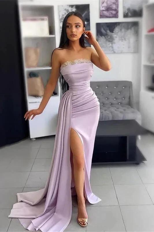 Beautiful Long Mermaid Sequined Sleeveless Prom Dress With Slit by misshow.com