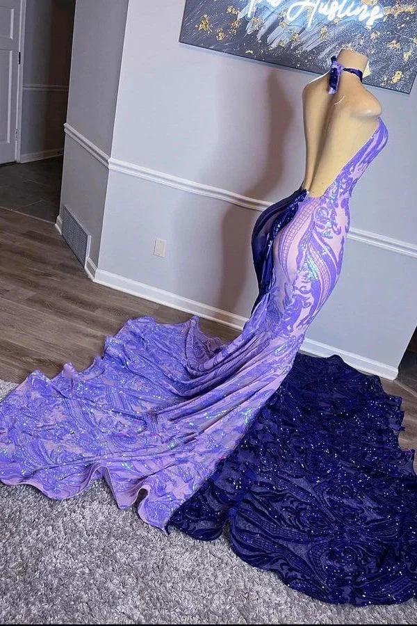Beautiful Long Mix Colour Sleeveless Mermaid Prom Dress by misshow.com