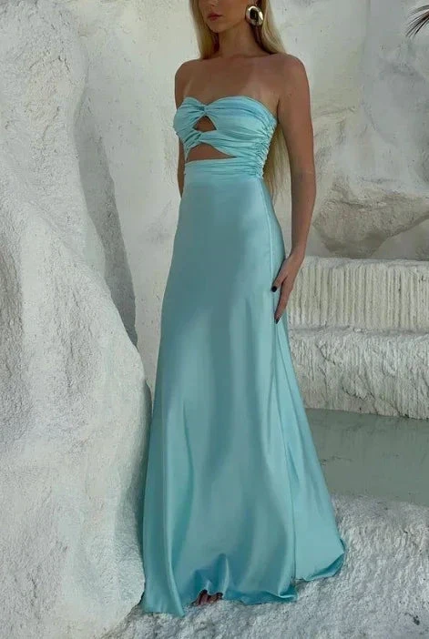 Sexy Strapless A Line Prom Dress Long Party Evening Dress Y7494 by simplepromdress