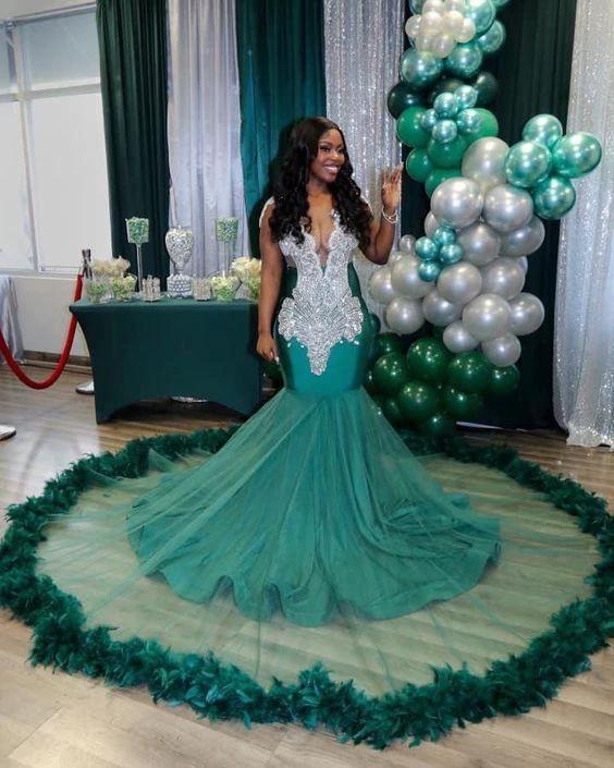 Charming V-neck Sleeveless Mermaid Prom Dress by misshow.com