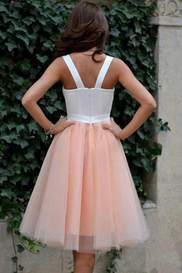 Homecoming Dress Sexy Straps Tulle Short Prom Dress Party Dress PD357 by pgmdress