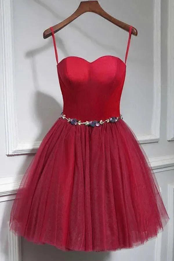 Cute Sweet Neck Short Prom Dress Mini Dresses Homecoming Dresses PD147 by pgmdress