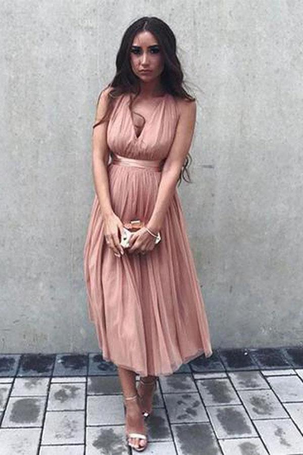 Cute V Neck Tulle Short Prom Dress Homecoming Dresses PG195 by pgmdress
