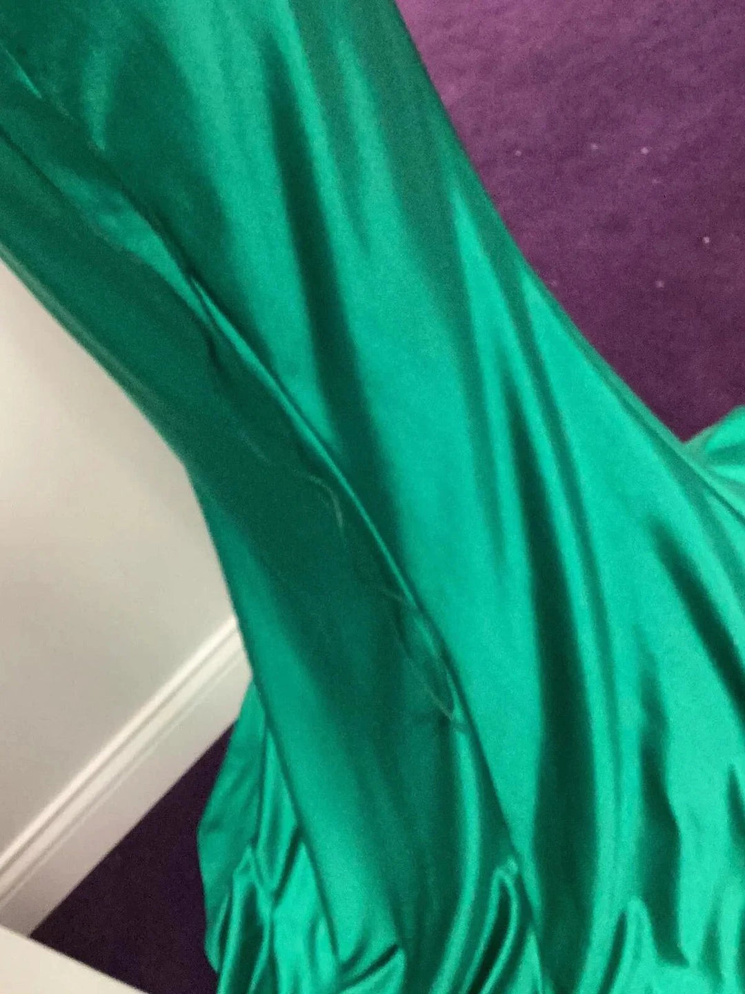 Dallas | Green Sheer Appliques Satin Mermaid Long Prom Dress by KissProm