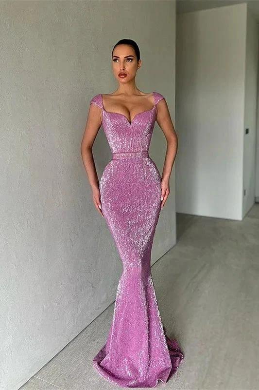 Designer Sequined Sleeveless Mermaid Prom Dress by misshow.com