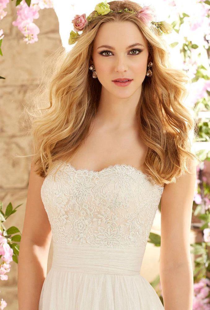 Designer Strapless A-line Long Wedding Dress by misshow.com