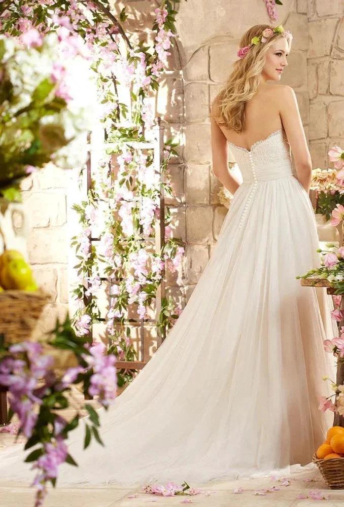 Designer Strapless A-line Long Wedding Dress by misshow.com