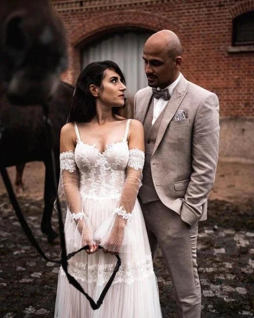 Designer Wedding Dresses With Lace | Sheath dresses wedding dresses by misshow.com