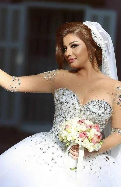 Designer Wedding Dresses With Sleeves | Luxury wedding dresses princess by misshow.com