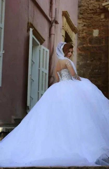 Designer Wedding Dresses With Sleeves | Luxury wedding dresses princess by misshow.com