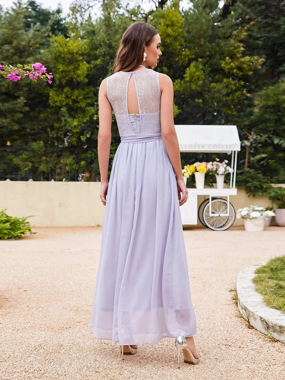Elegant A-Line Scoop Sleeveless Chiffon Bridesmaid Dresses by misshow.com
