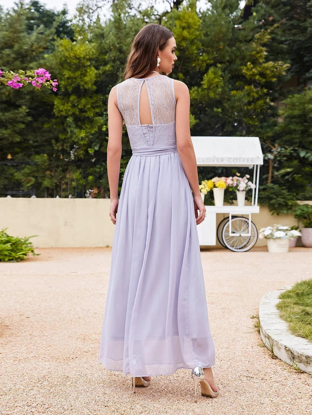 Elegant A-Line Scoop Sleeveless Chiffon Bridesmaid Dresses by misshow.com