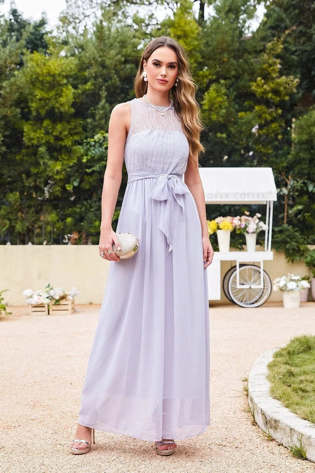 Elegant A-Line Scoop Sleeveless Chiffon Bridesmaid Dresses by misshow.com