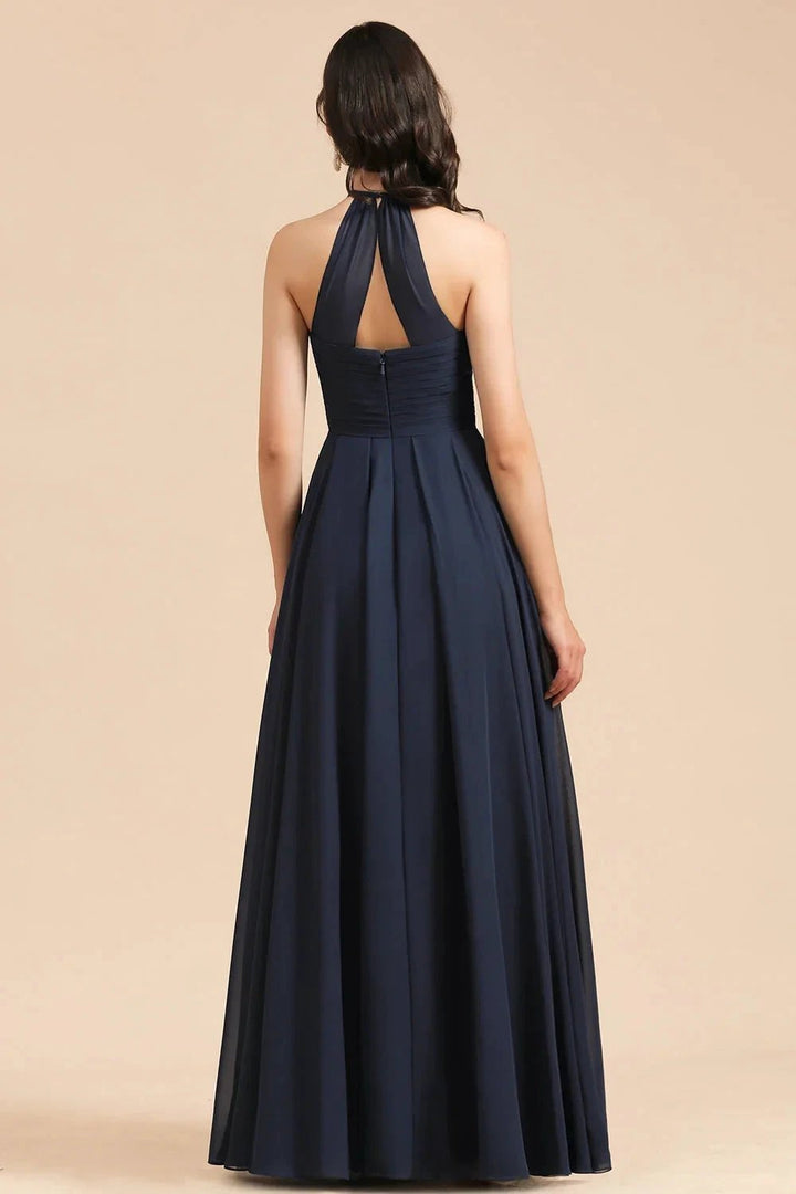 Elegant A-line Sleeveless V-Neck Ruffle Chiffon Lace Bridesmaid Dresses by misshow.com