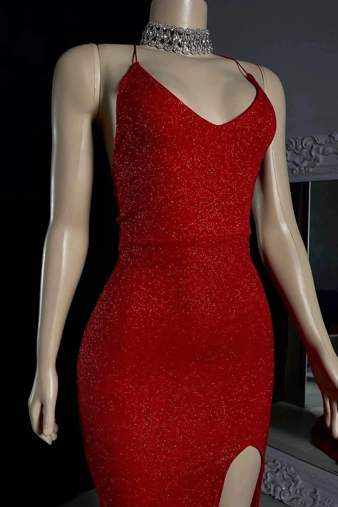Elegant Criss-cross Straps Mermaid Split Front Prom Dresses by misshow.com