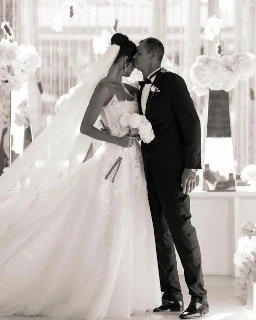 Elegant Designer Appliques A-line Wedding Dresses With Lace by misshow.com
