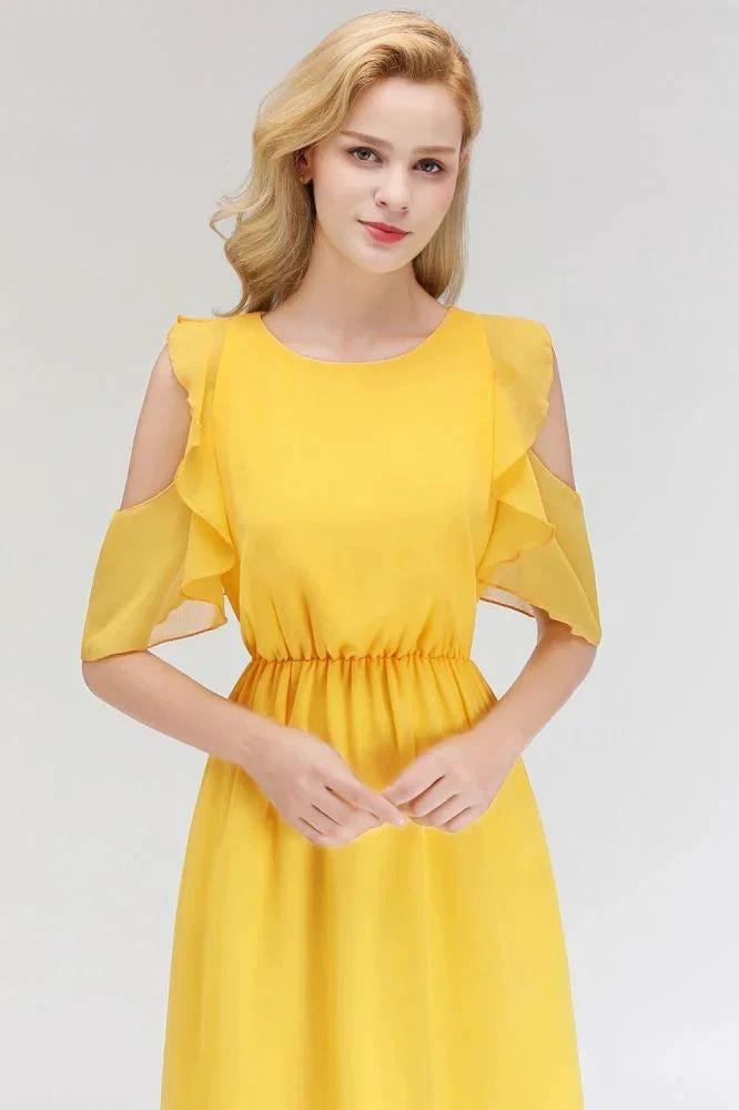 Elegant Mini Daily Casual Dresses Simple Tulle Sleeveless Evening Dresses by misshow.com