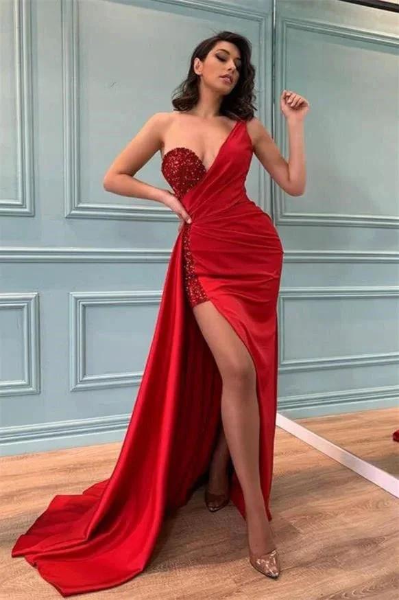 Elegant Long Red Fashion Mermaid Prom Evening Dress by misshow.com