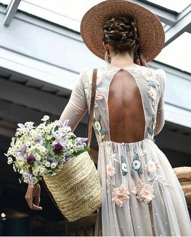 Embroidery A-line Chic Open Back Long Sleeve Sparkly Prom Dress PSK001 by pgmdress