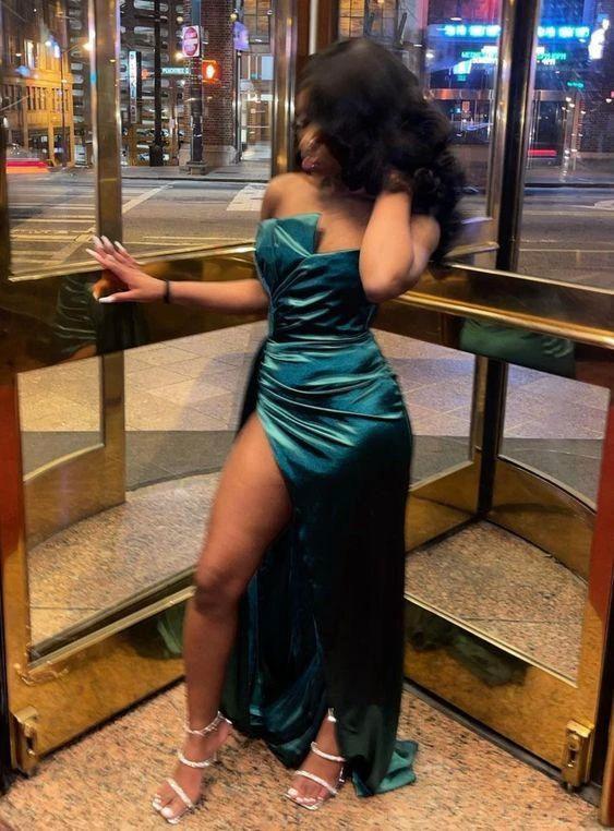 Green prom dress, green evening dress Y169 by simplepromdress