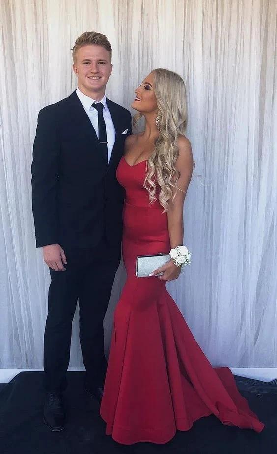 Gorgeous Mermaid Red Formal Evening Dress Red Long Prom Dress Y159 by simplepromdress