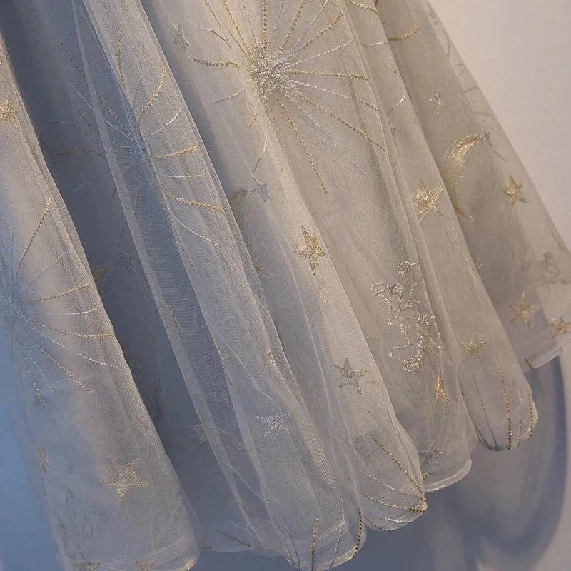 Cute gray tulle short homecoming dress s96 by simplepromdress