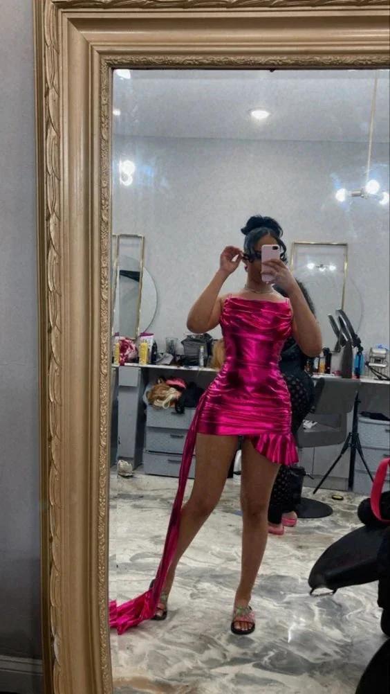 Hot Pink Short Homecoming Dress 22nd Birthday Party Dress Y1541 by simplepromdress