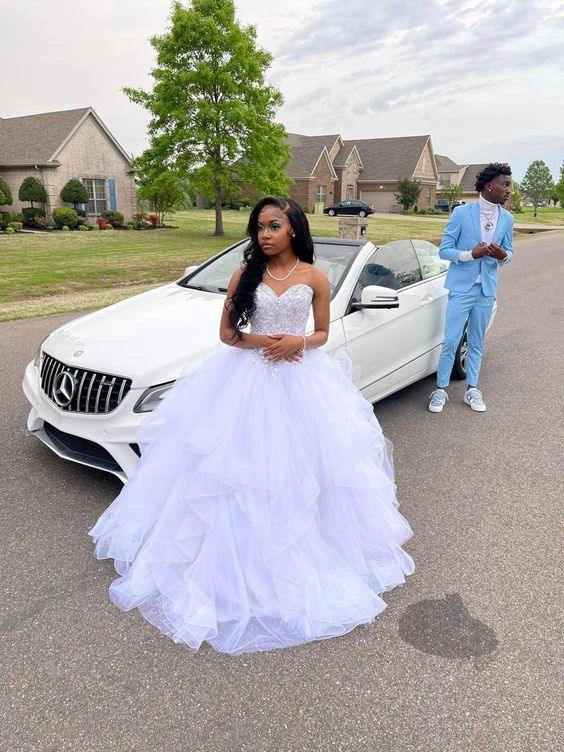 Sweetheart Neckline Tulle Ball Gown Y1320 by simplepromdress